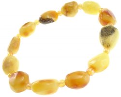 Yellow amber bracelet